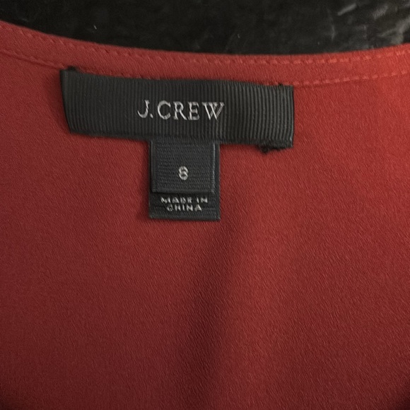 J crew women sleeveless rust blouse with ribbon placket EUC - Picture 3 of 4